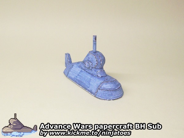 Подводная лодка Black Hole Sub (Advance Wars) paper model