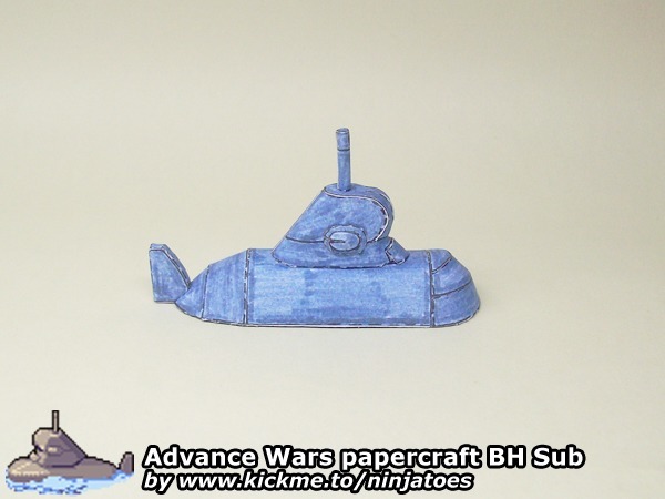 Подводная лодка Black Hole Sub (Advance Wars) paper model