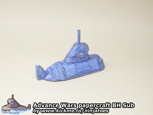 Подводная лодка Black Hole Sub (Advance Wars) paper model