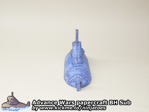 Подводная лодка Black Hole Sub (Advance Wars) paper model