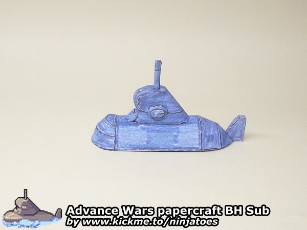 Подводная лодка Black Hole Sub (Advance Wars) paper model