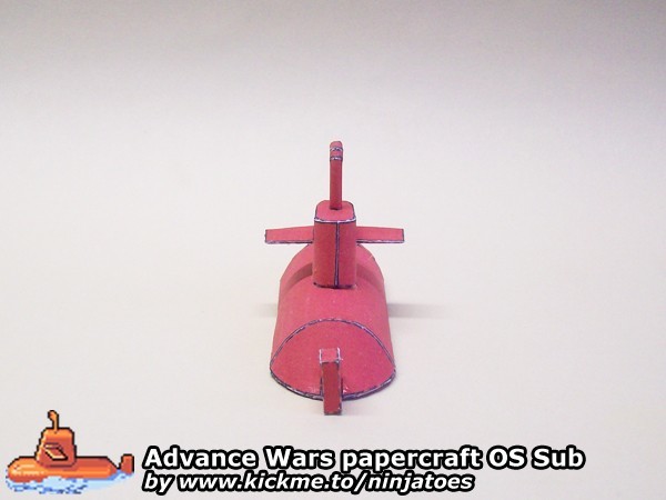 Подводная лодка Orange Star Sub (Advance Wars) paper model