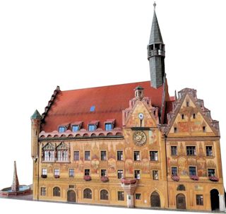 Ульмская ратуша paper model