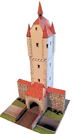 Ворота Leutkircher Tor (Ванген-им-Алльгой), масштаб 1:87 paper model
