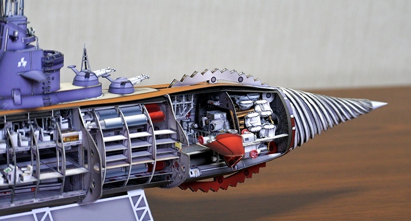 Подводная лодка Атрагон (Атрагон: Летающая суперсубмарина) paper model