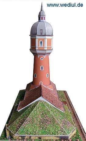 Водонапорная башня (Ульм, Германия) paper model