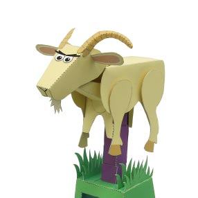 Движущаяся модель Прыгающий козел paper model
