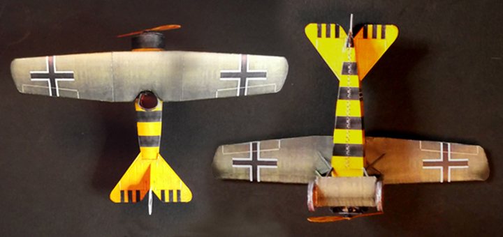 Истребитель Fokker E.V paper model