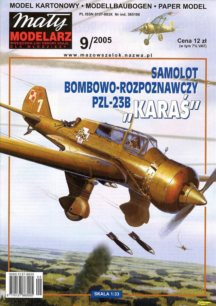 Maly Modelarz - 9/2005 - Бомбардировщик PZL-23B Карась