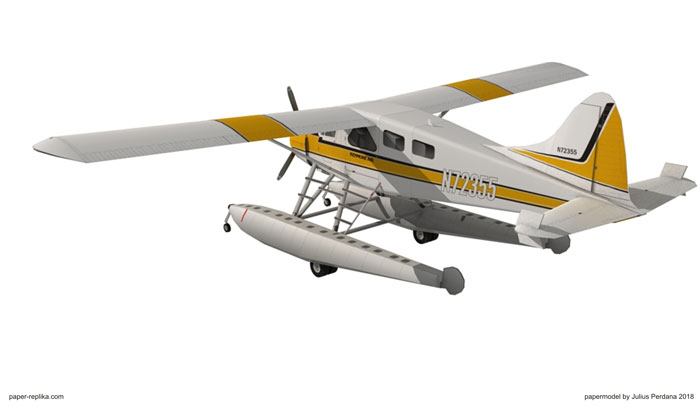 Самолет DHC-2 Beaver paper model