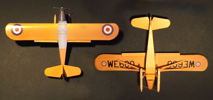 Самолет Auster AOP.6 paper model