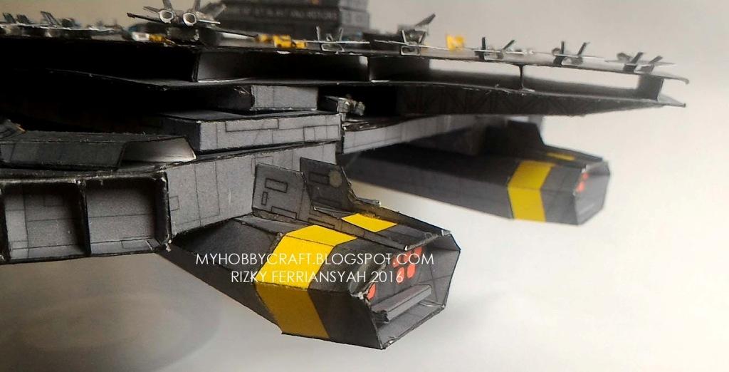 Летающий авианосец Helicarrier (Мстители) paper model