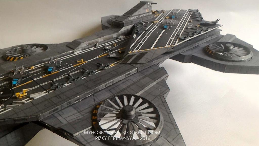 Летающий авианосец Helicarrier (Мстители) paper model