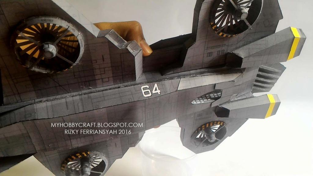 Летающий авианосец Helicarrier (Мстители) paper model
