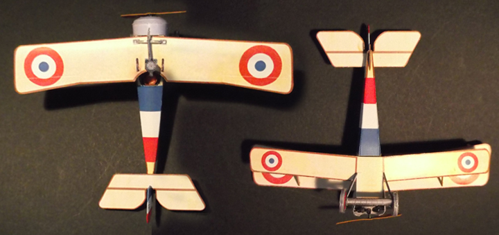 Истребитель Nieuport 11 paper model