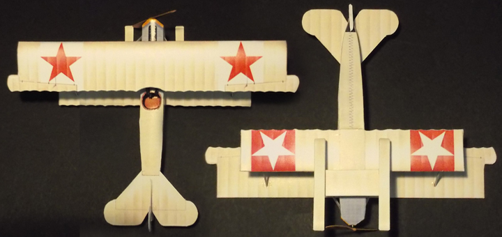 Самолет Fokker Fokker D.VII paper model