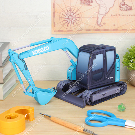 Экскаватор Kobelco SK75SR-7 paper model