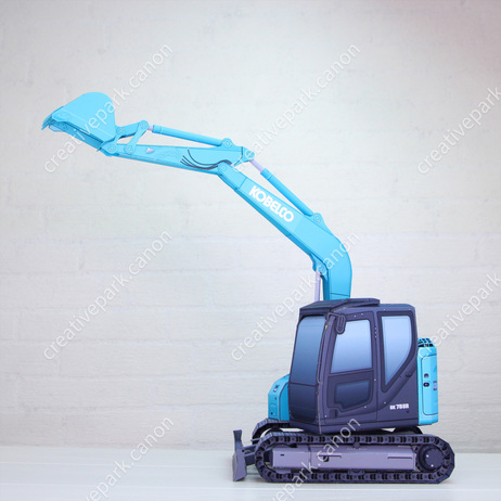 Экскаватор Kobelco SK75SR-7 paper model
