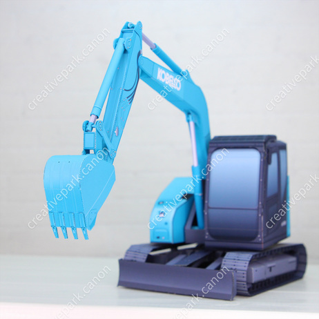 Экскаватор Kobelco SK75SR-7 paper model