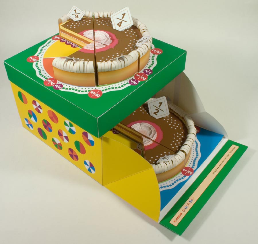 Дробный пирог paper model