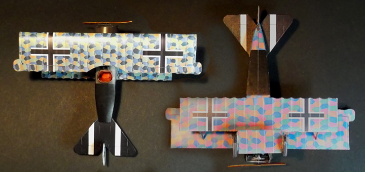 Истребитель Fokker D.VII paper model