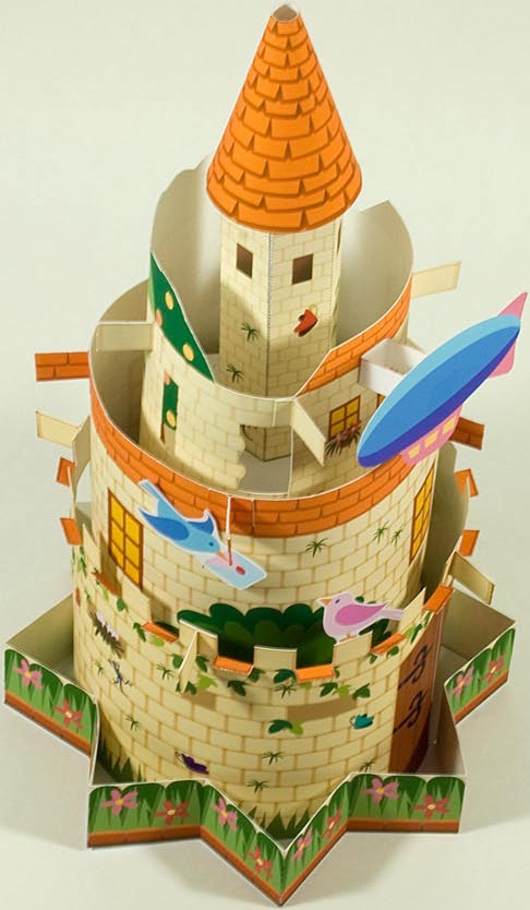 Замок-карусель paper model