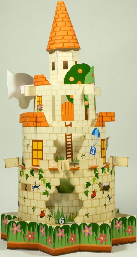 Замок-карусель paper model