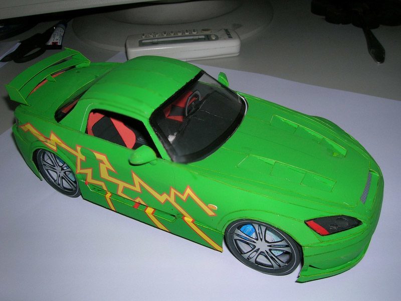 Бумажное моделирование - 21 - Автомобиль Honda S2000 magazine