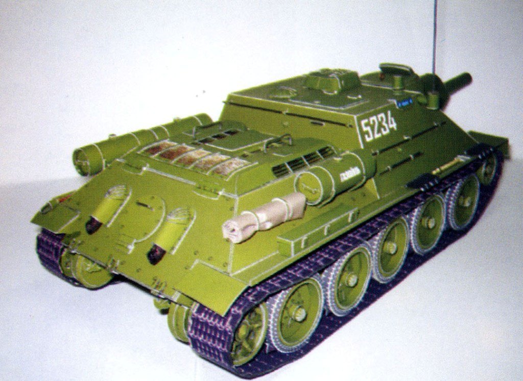 Бумажное моделирование - 25 - Самоходная установка СУ-122 magazine