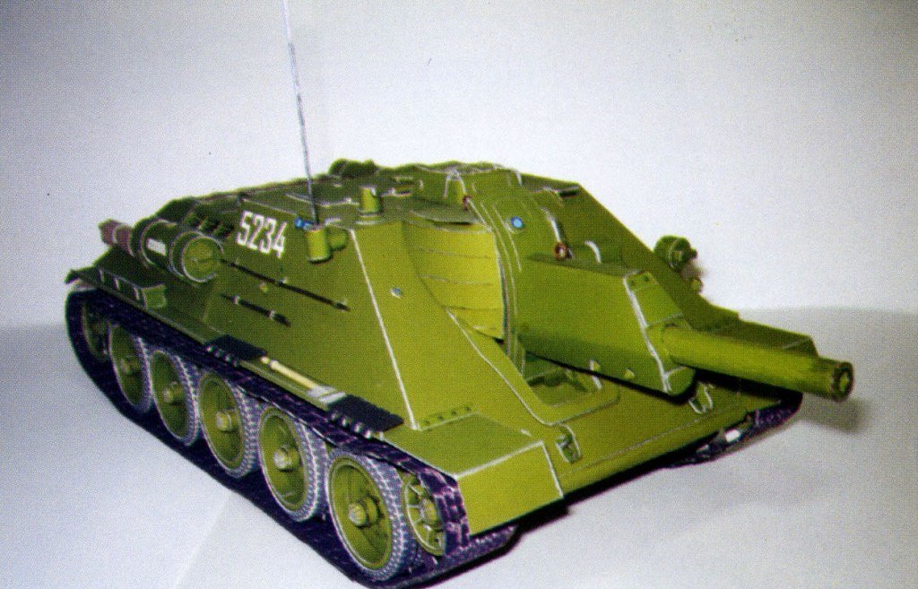 Бумажное моделирование - 25 - Самоходная установка СУ-122 magazine