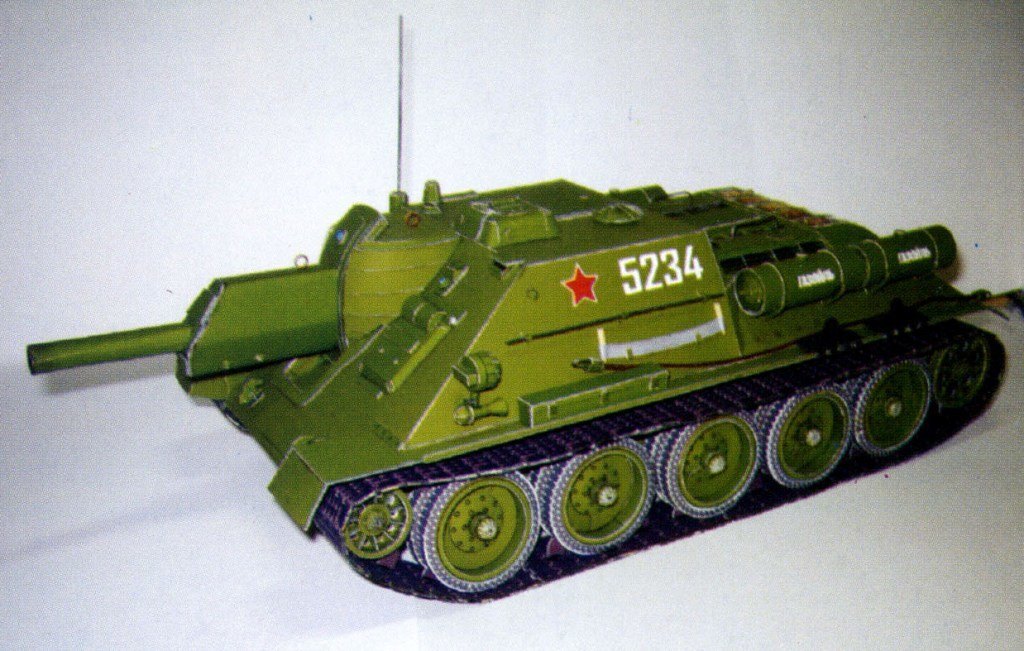 Бумажное моделирование - 25 - Самоходная установка СУ-122 magazine