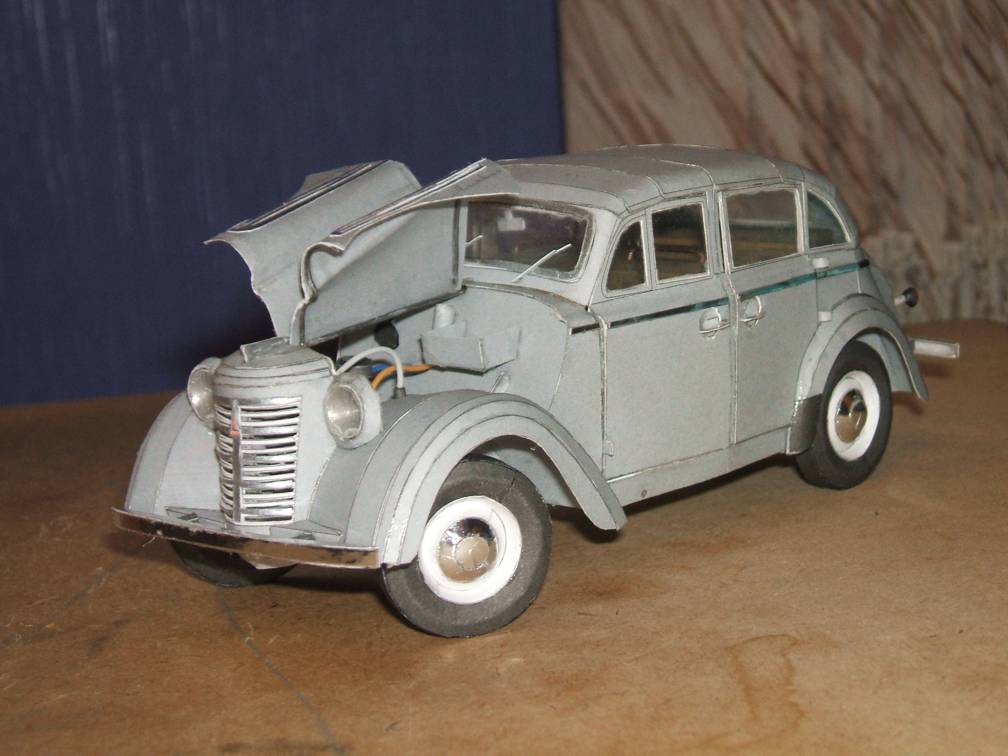 W.M.C. Models - 02/2011 (9) - Автомобиль Москвич-400 / Opel Kadett 1938 magazine