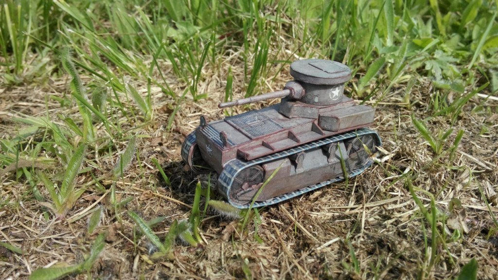 Макет танка - 003 - Танк T1 Cunningham magazine