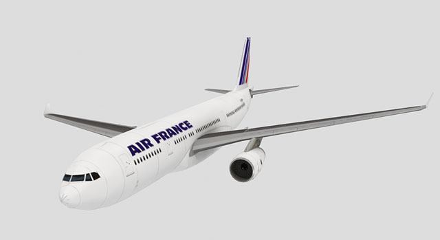 Авиалайнер Airbus A330-243 Air France paper model