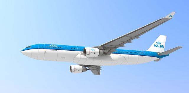 Авиалайнер Airbus A330-200 KLM paper model