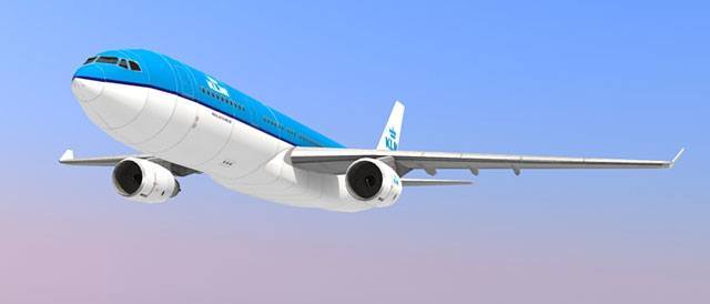 Авиалайнер Airbus A330-200 KLM paper model