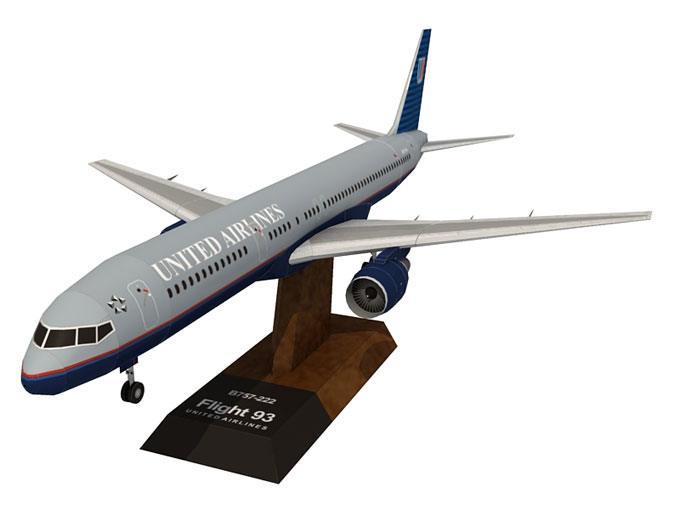 Авиалайнер Boeing 757-200 United Airlines paper model