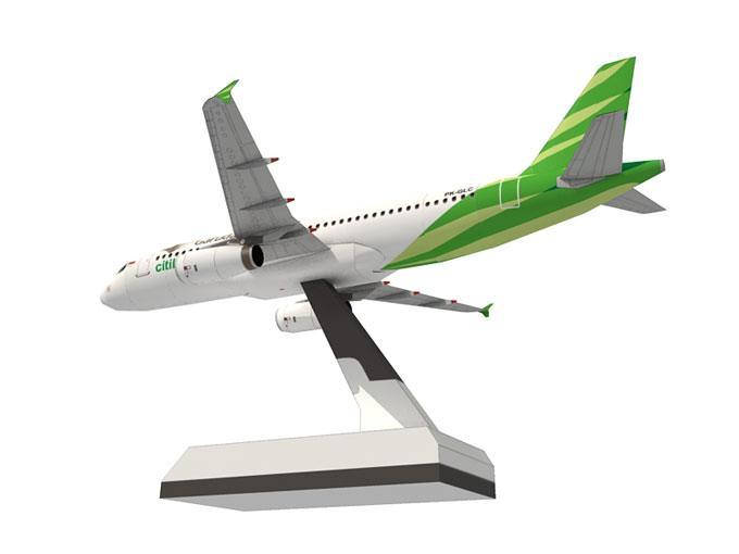 Авиалайнер Airbus A320 Garuda Indonesia paper model