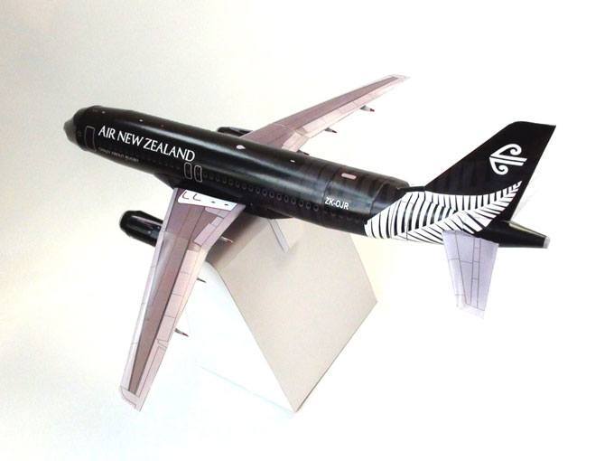 Авиалайнер Airbus A320 Air New Zealand paper model