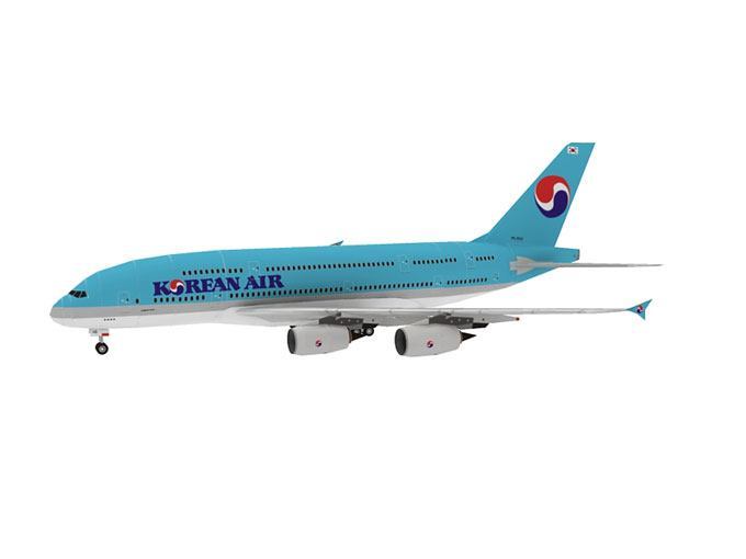 Авиалайнер Airbus A380 Korean Air paper model