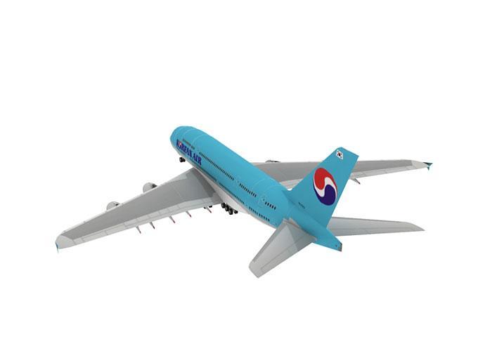 Авиалайнер Airbus A380 Korean Air paper model