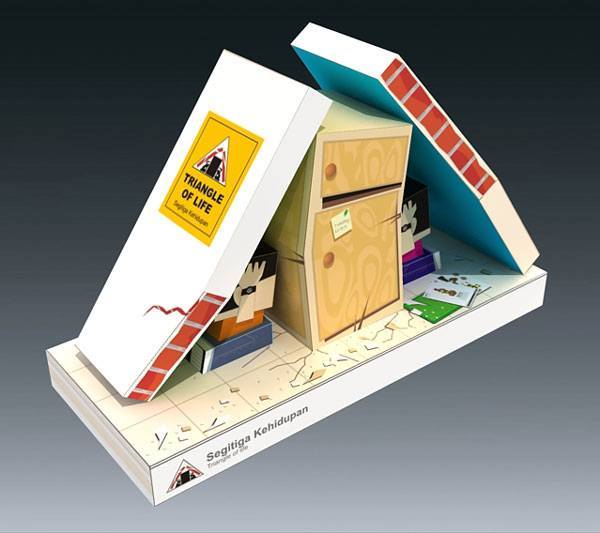 Треугольник жизни paper model