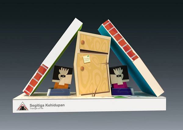 Треугольник жизни paper model