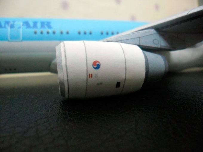 Авиалайнер Airbus A330 Korean Air paper model