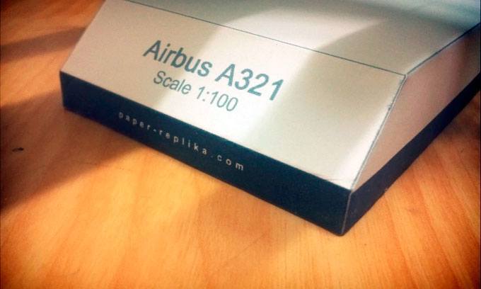 Авиалайнер Airbus A320 Air Busan paper model