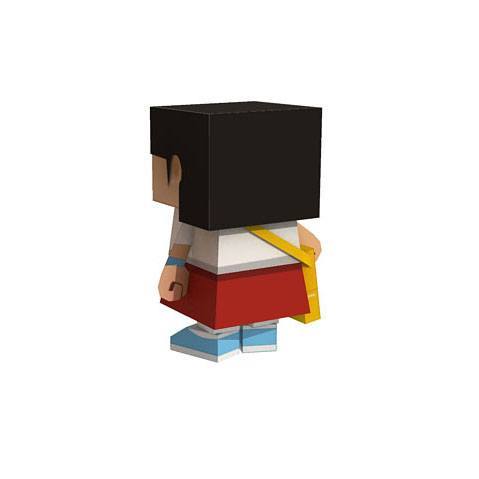 Девочка-студент paper model
