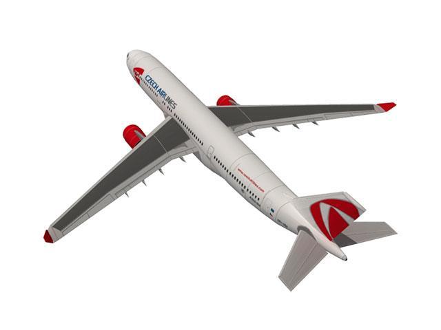 Авиалайнер Airbus A330 Czech Airlines paper model
