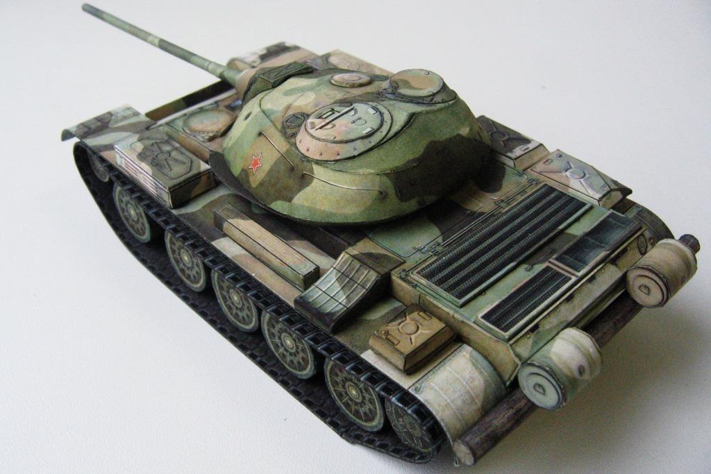 Танк Т-54 paper model