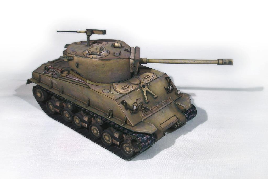 Танк Sherman М4А3Е8 paper model