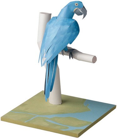 Гиацинтовый ара paper model